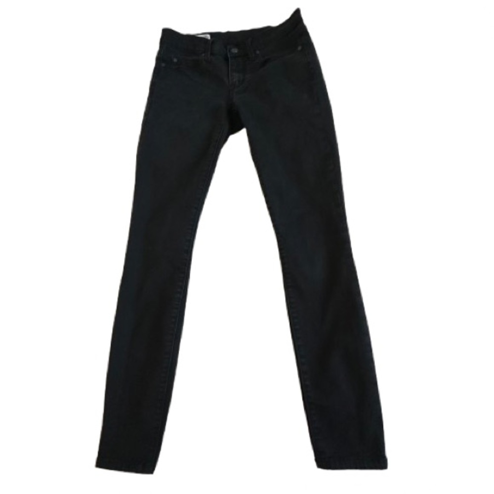 Gap 1969 Women's 25 S Black Skinny Short Leggings Jeans Cotton Blend Slim Fit